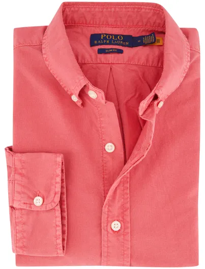 Polo Ralph Lauren Polo Ralph Lauren overhemd roze effen katoen