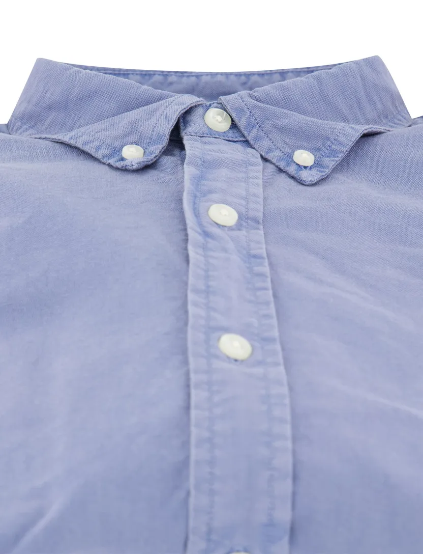 katoenen Polo Ralph Lauren overhemd blauw effen