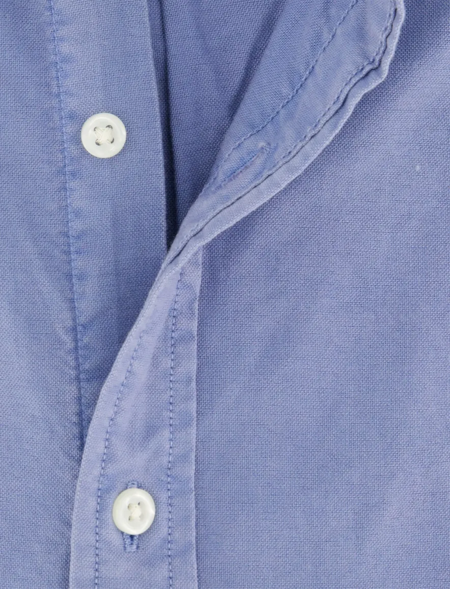 Polo Ralph Lauren overhemd blauw effen slim fit katoen