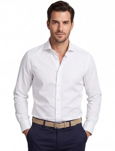 John Miller John Miller overhemd ml7 wit