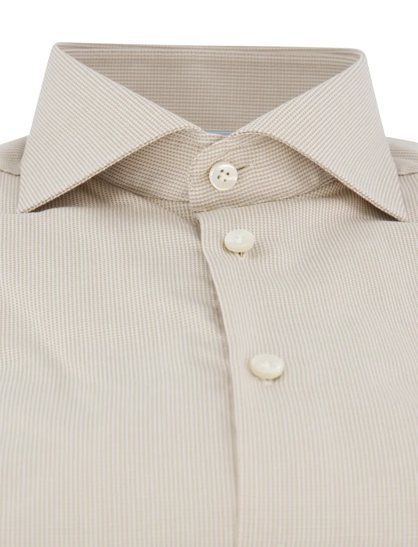 John Miller katoenen overhemd ml7 beige