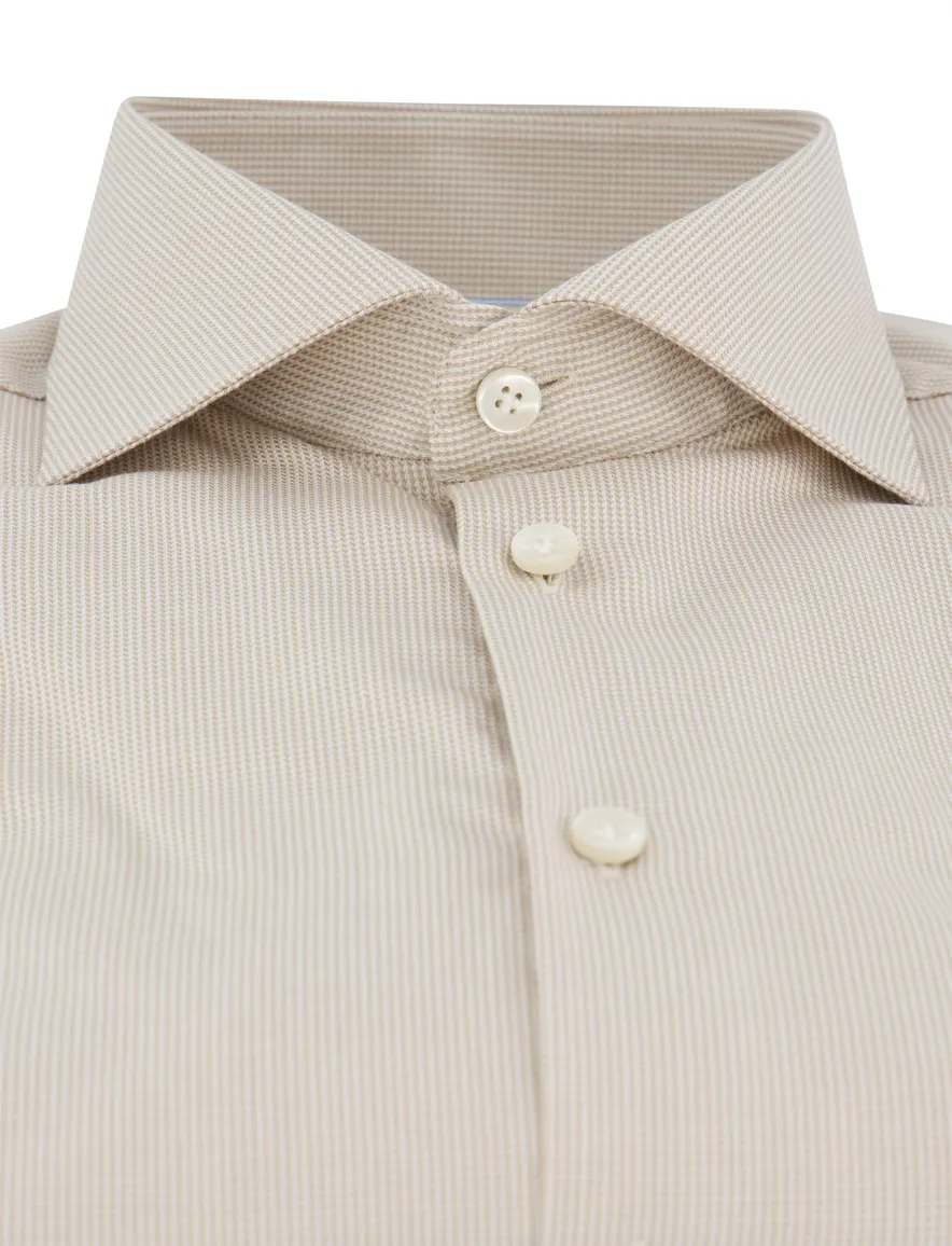 John Miller katoenen overhemd ml7 beige