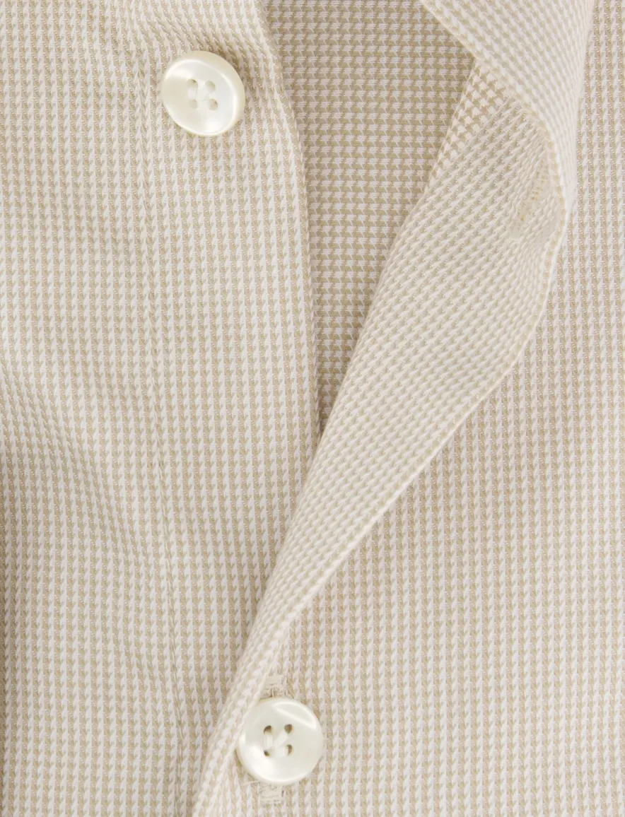 John Miller katoenen overhemd ml7 beige