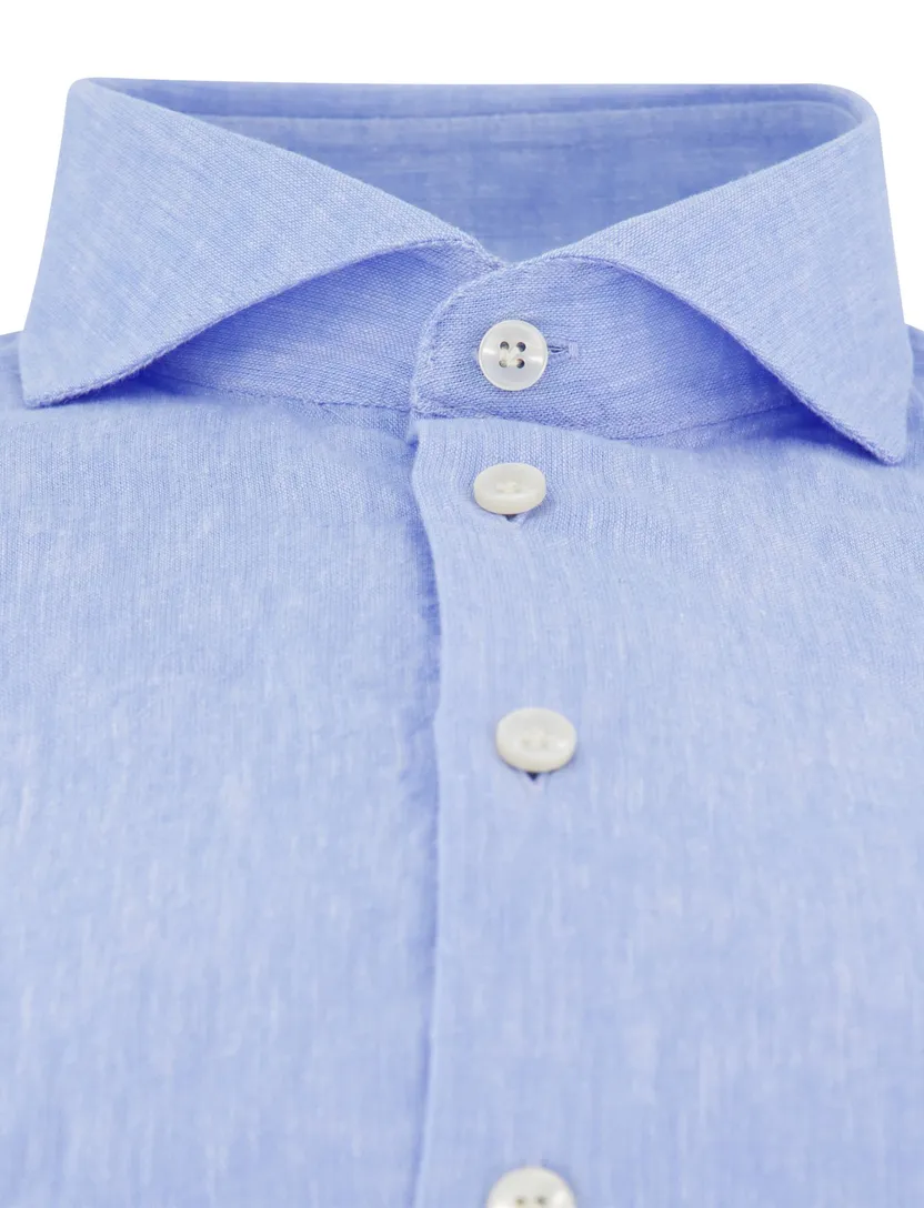 katoenen John Miller overhemd ml7 normale fit blauw