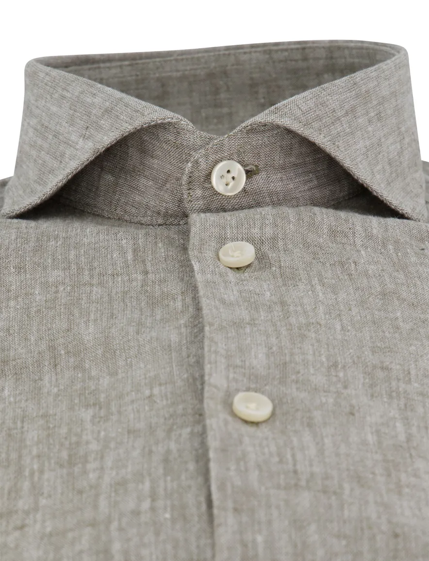 John Miller tailored fit overhemd ml7 groen
