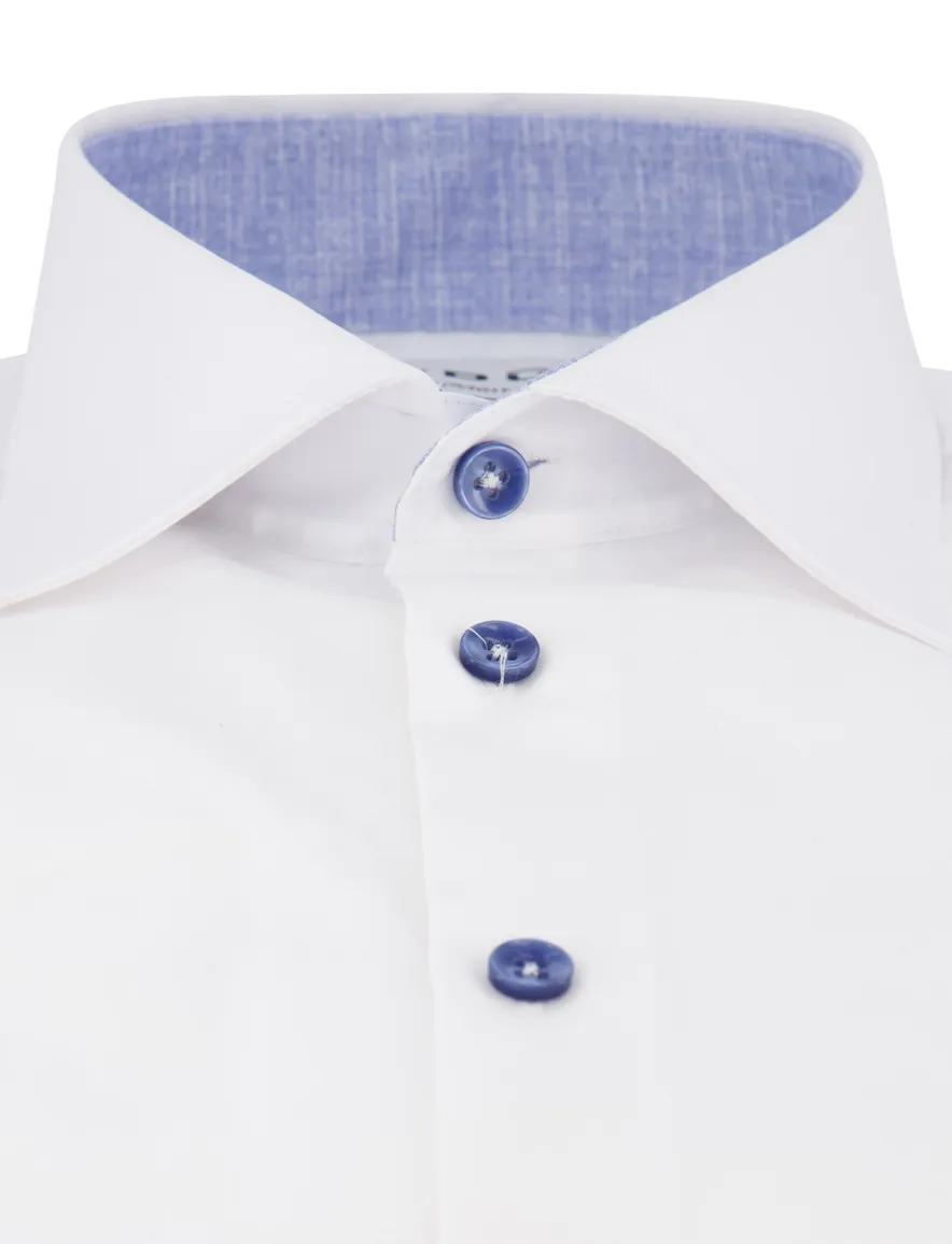 Ledub overhemd non iron wit katoen