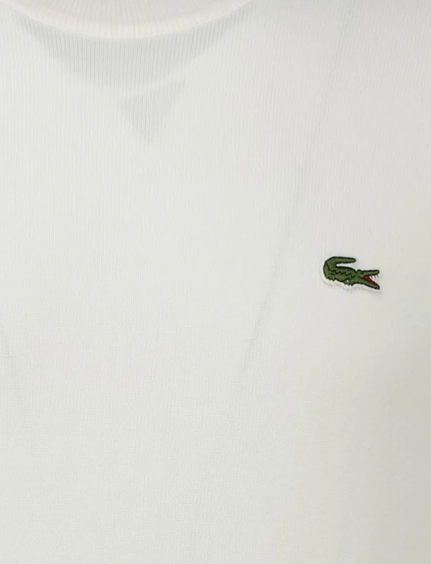 Lacoste ronde hals sweater wit regular fit