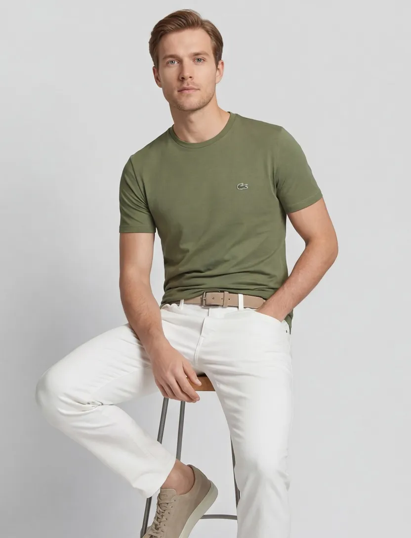 Lacoste t-shirt groen effen