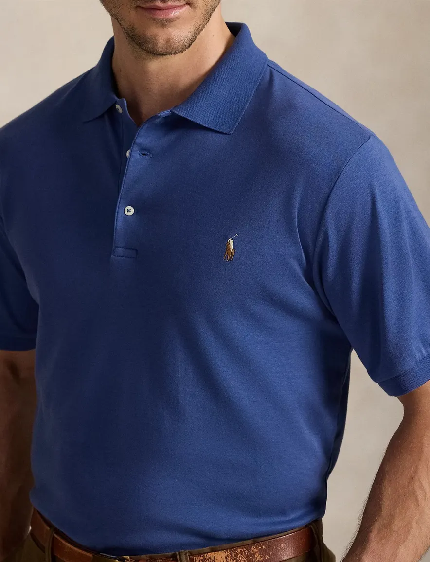 Polo Ralph Lauren polo blauw Big & Tall 3-knoops