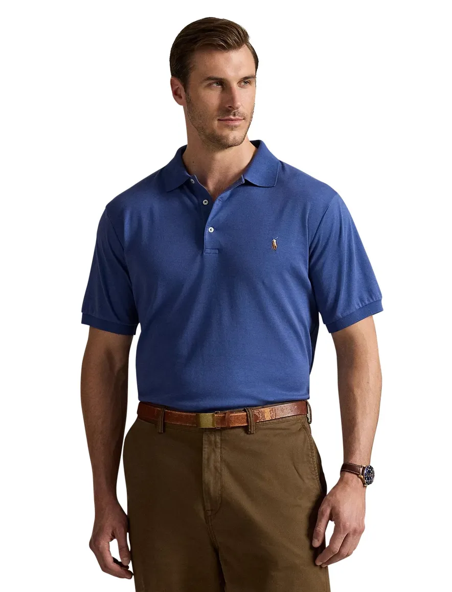 Polo Ralph Lauren polo blauw Big & Tall 3-knoops
