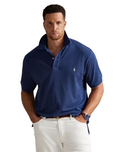 Polo Ralph Lauren Polo Ralph Lauren Polo Blauw Big & Tall effen Katoen