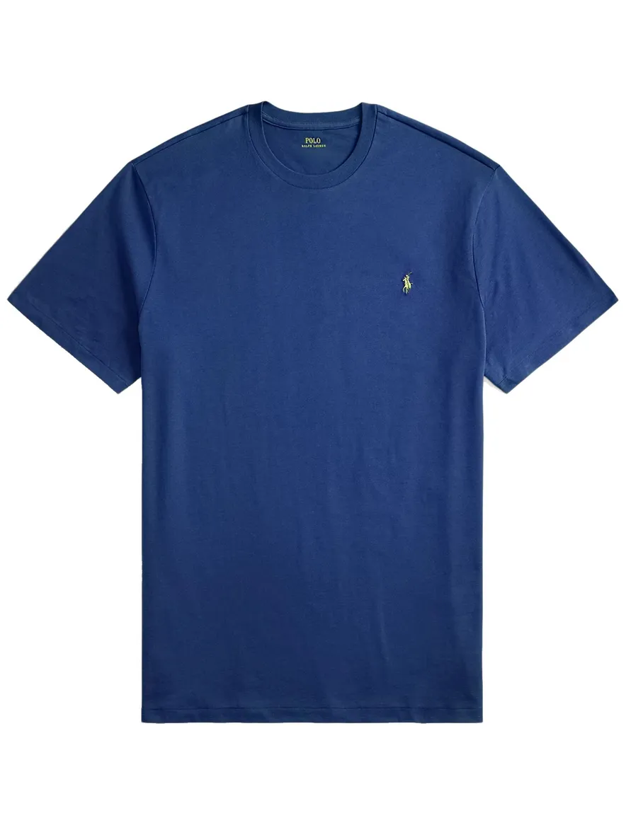 Polo Ralph Lauren Big & Tall T-Shirt blauw effen katoen