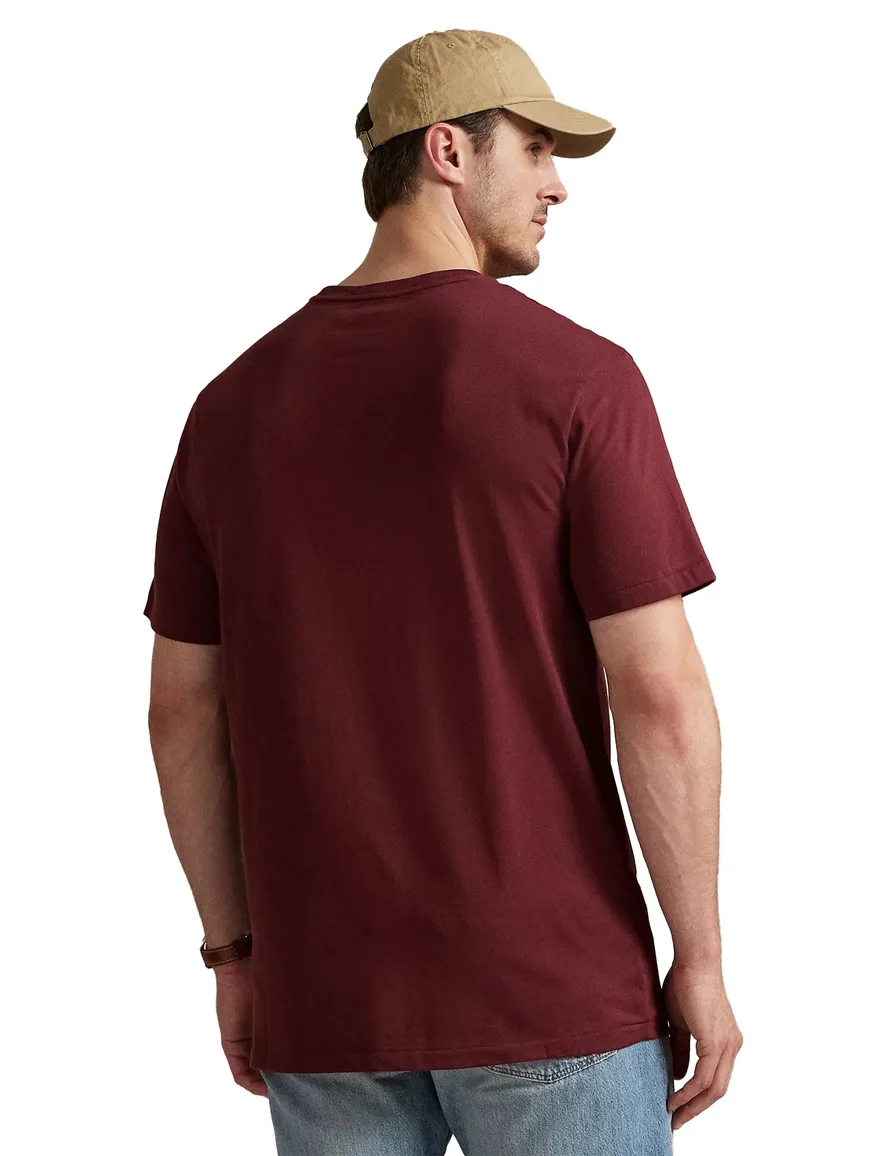 Polo Ralph Lauren Big & Tall T-Shirt rood katoen effen