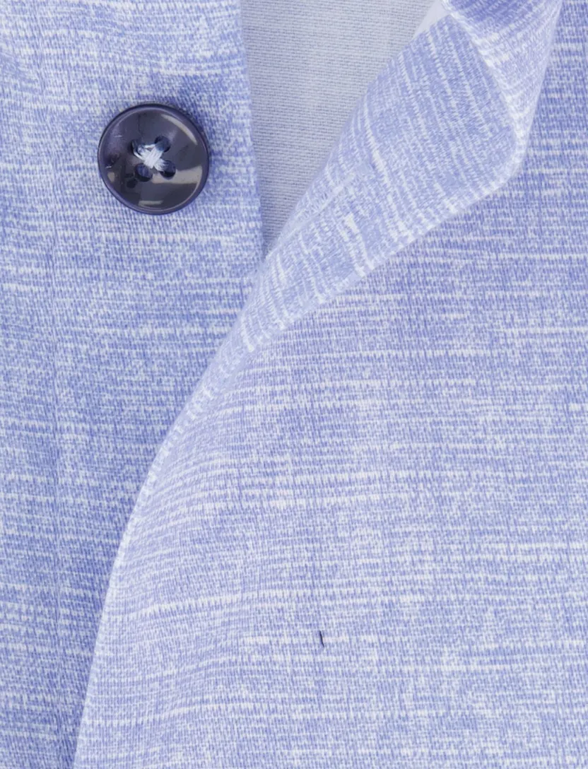 Ledub mouwlengte 7 overhemd blauw gemêleerd