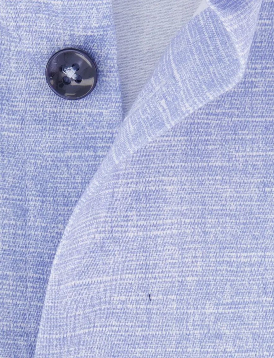 Ledub mouwlengte 7 overhemd lichtblauw wide collar