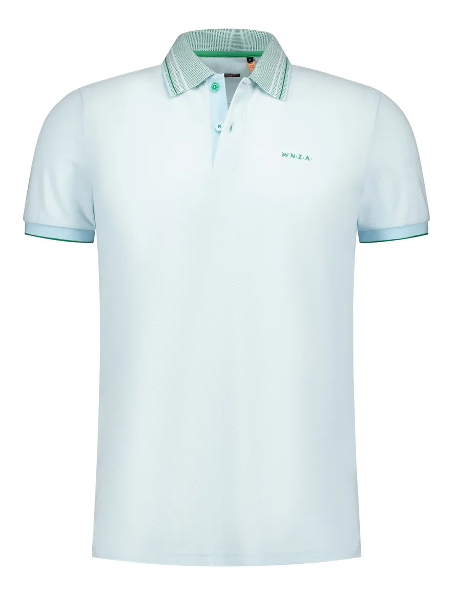 New Zealand poloshirt korte mouw lichtblauw