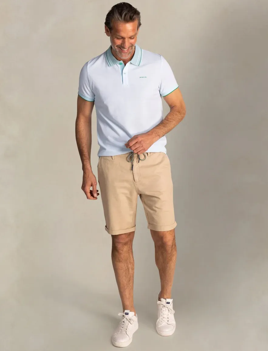 New Zealand poloshirt korte mouw lichtblauw