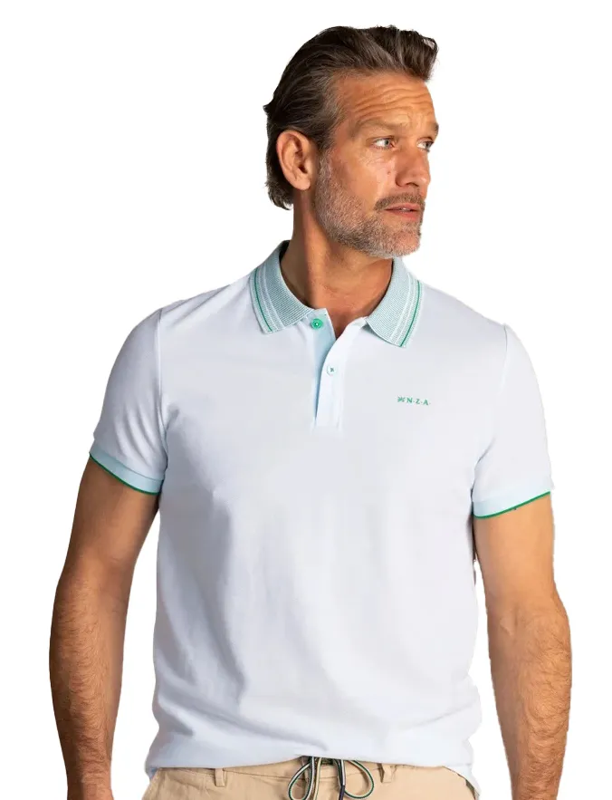 New Zealand poloshirt korte mouw lichtblauw