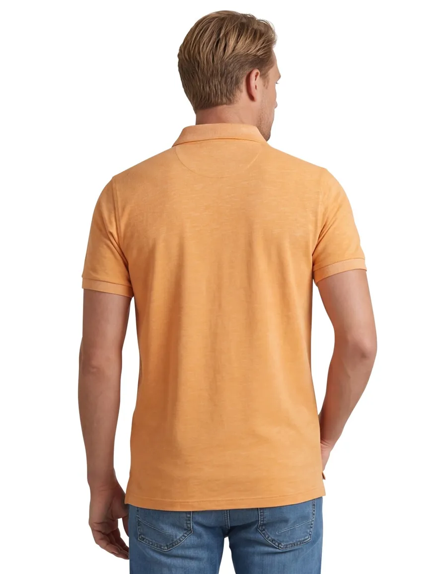 New Zealand poloshirt oranje gemeleerd