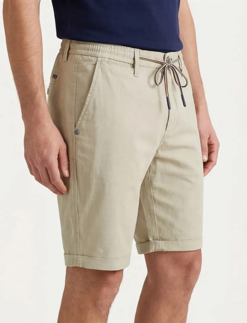 New Zealand korte broek groen katoen met elastische band