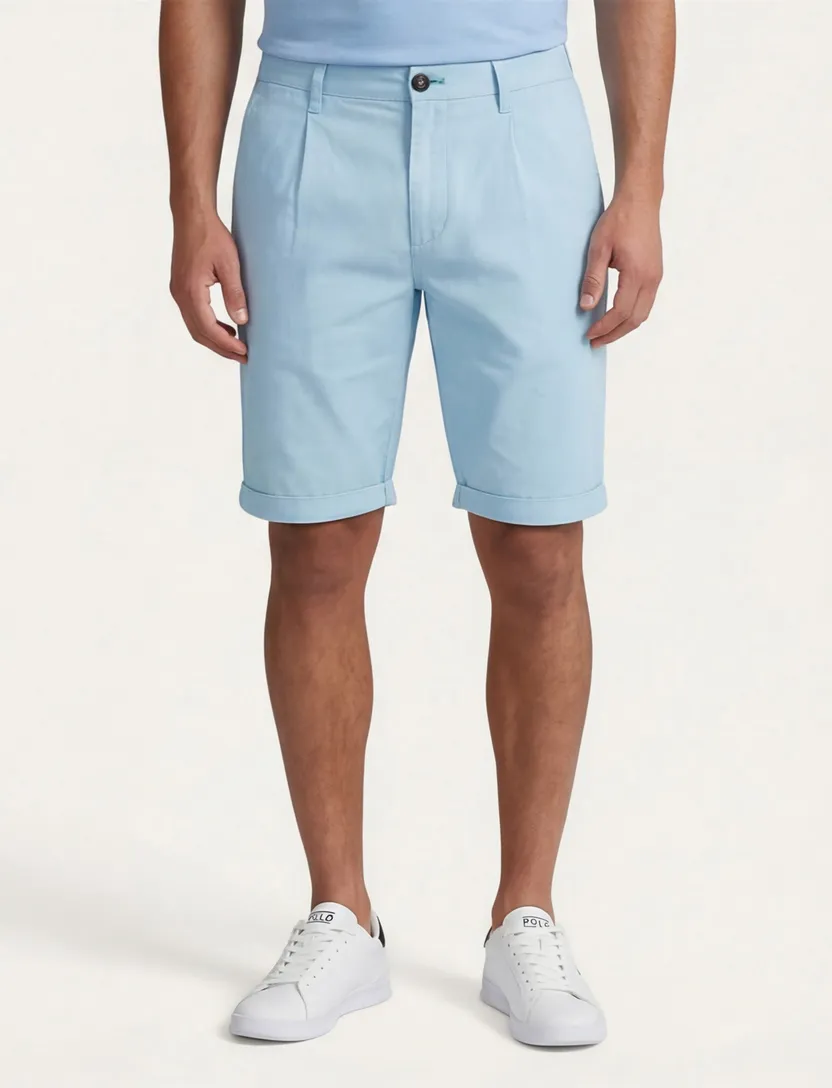 katoenen NZA goodman short effen lichtblauw