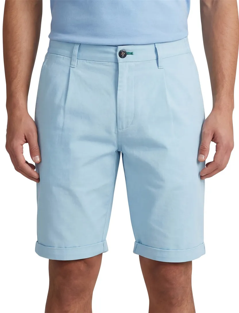 katoenen NZA goodman short effen lichtblauw
