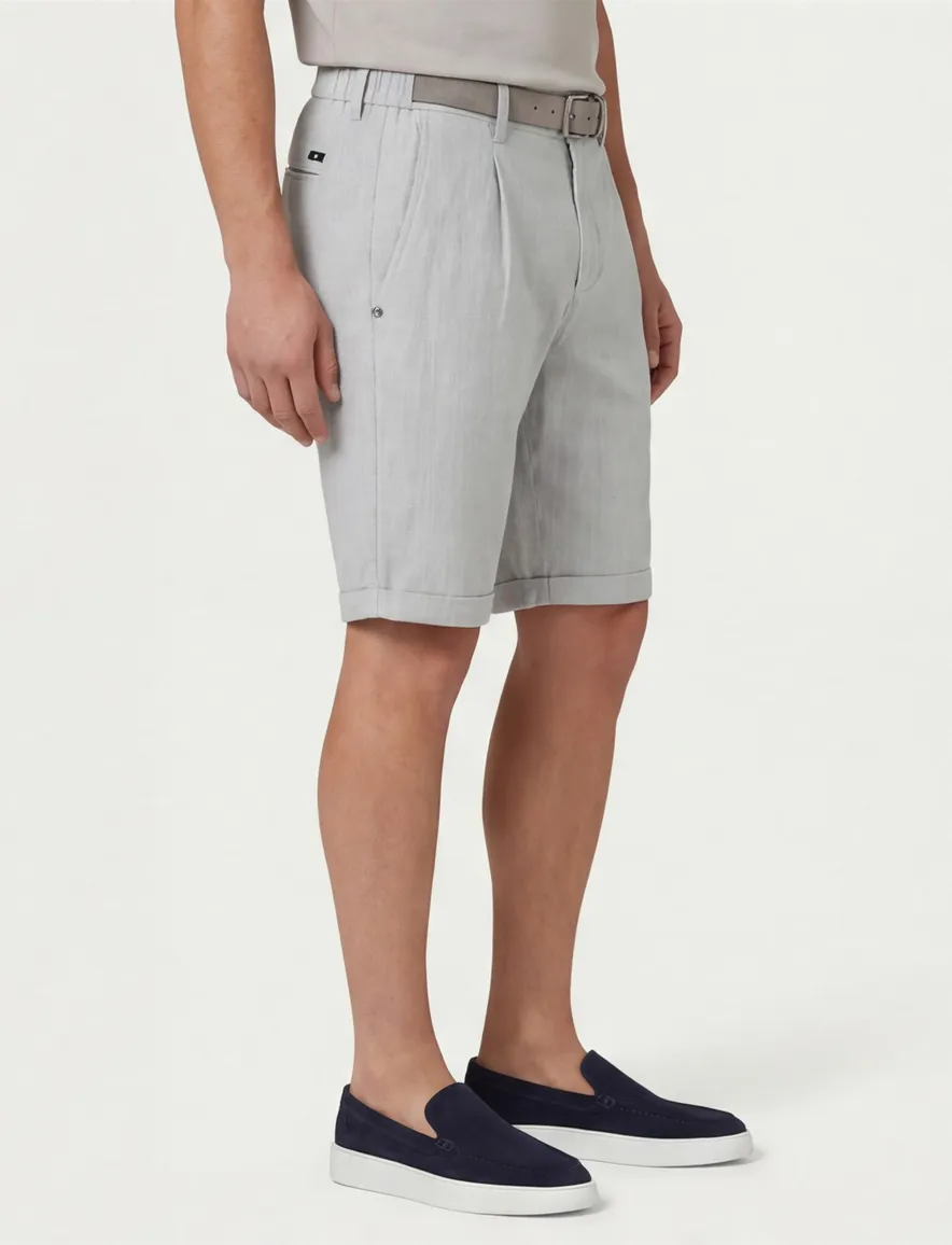 NZA korte broek geprint grijs normale fit