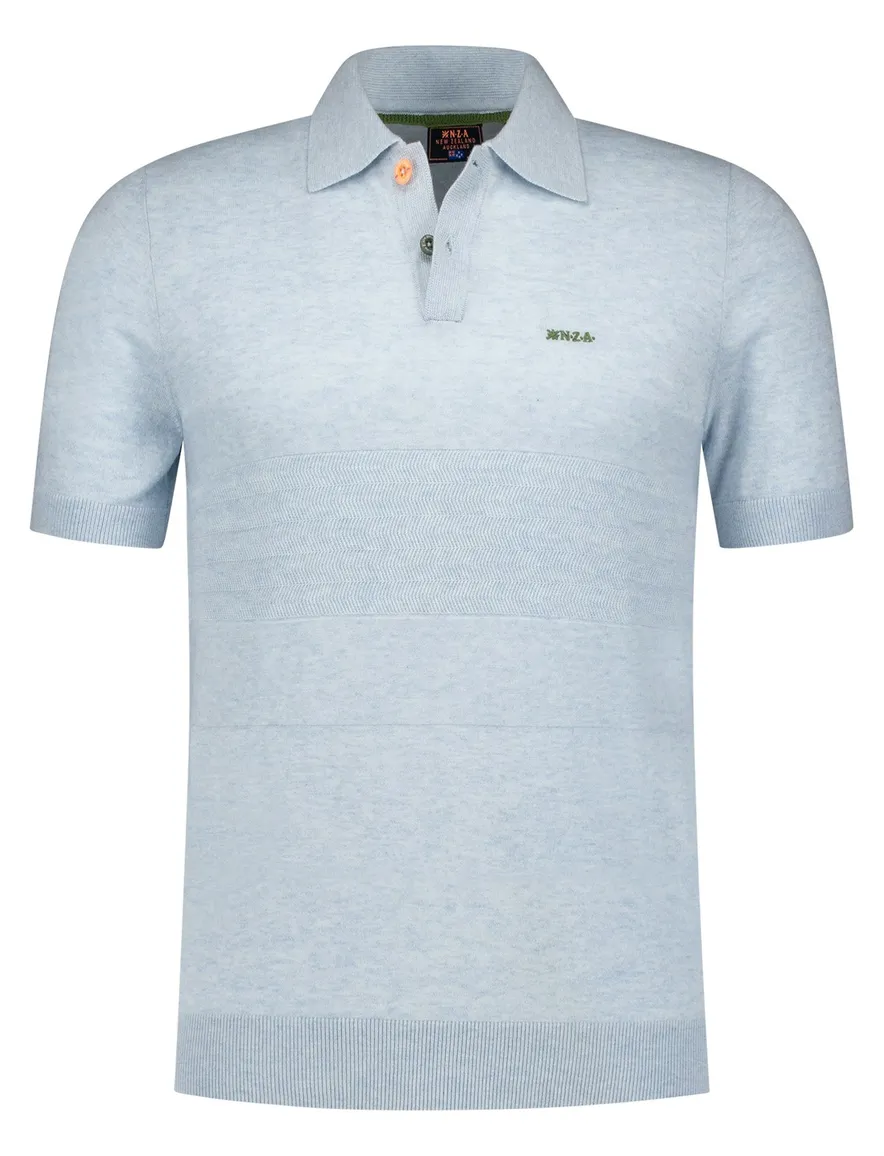 New Zealand poloshirt korte mouw lichtblauw