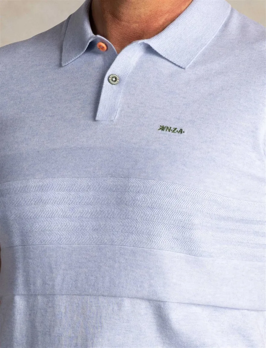 New Zealand poloshirt korte mouw lichtblauw