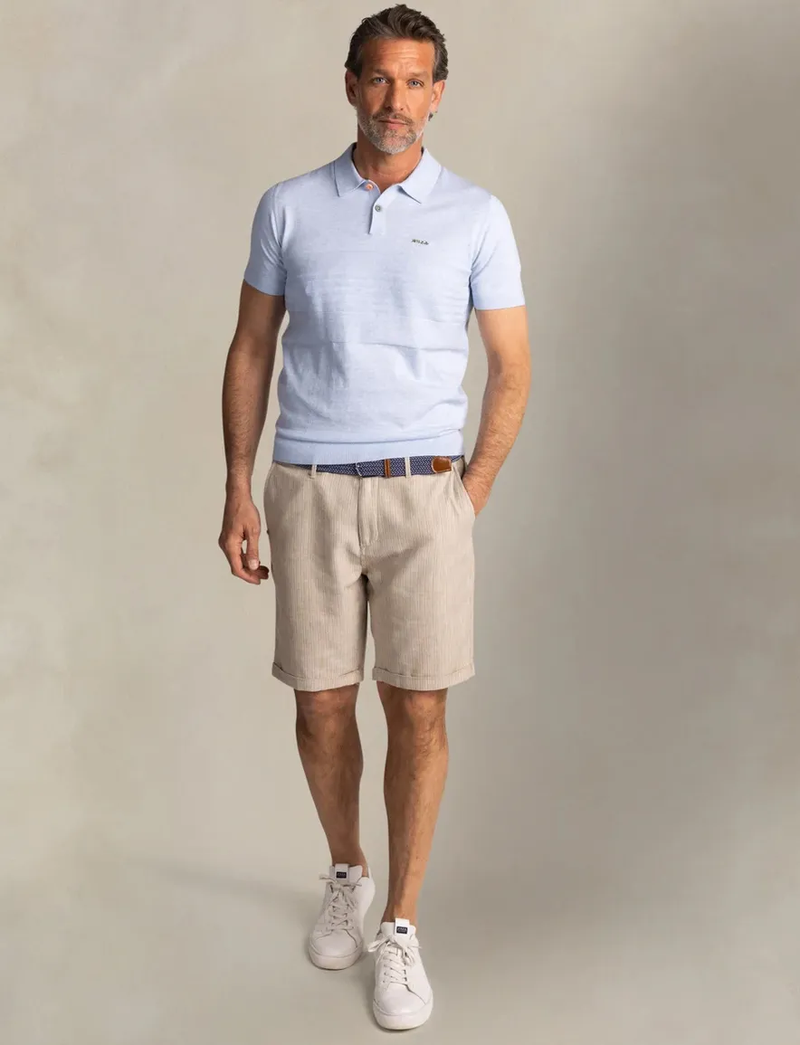 New Zealand poloshirt korte mouw lichtblauw