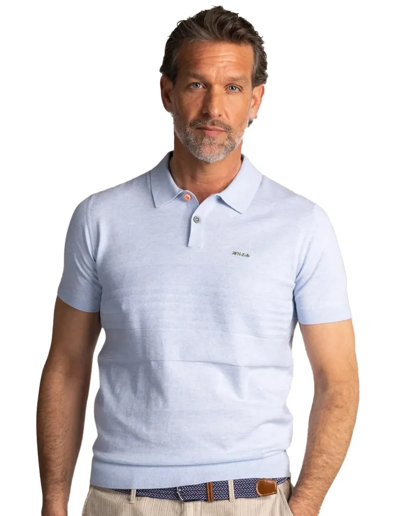 New Zealand poloshirt korte mouw lichtblauw