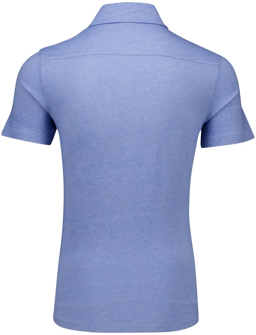 NZA overhemd korte mouw blauw
