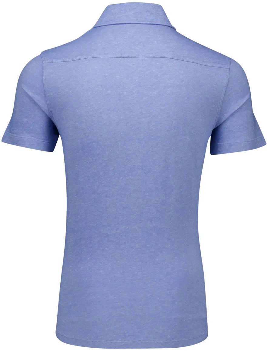 NZA overhemd korte mouw blauw