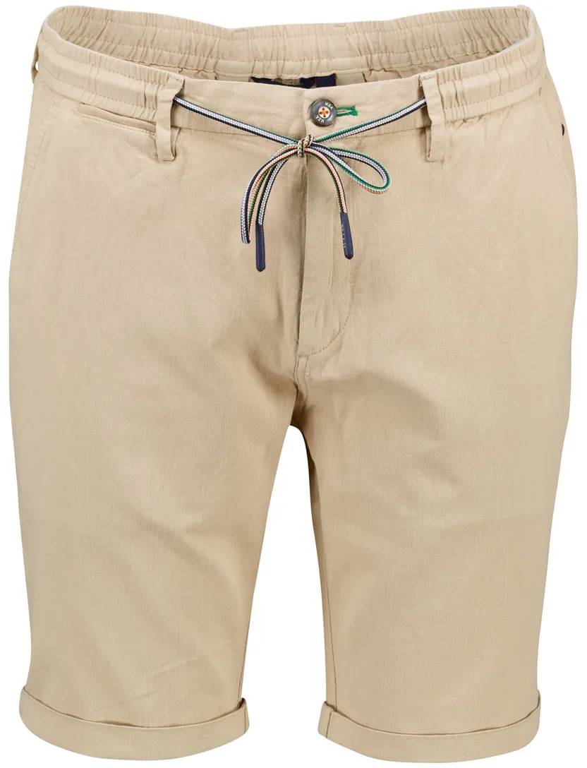 NZA bermuda bruin normale fit effen