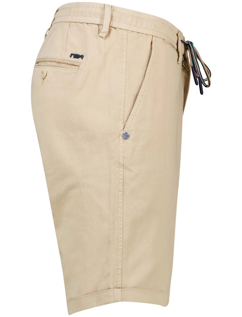 NZA bermuda bruin normale fit effen
