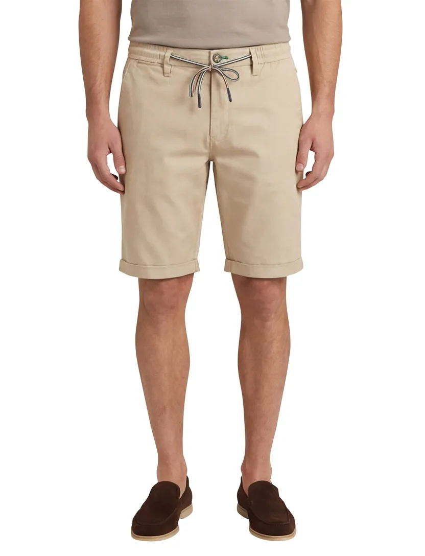 NZA bermuda bruin normale fit effen