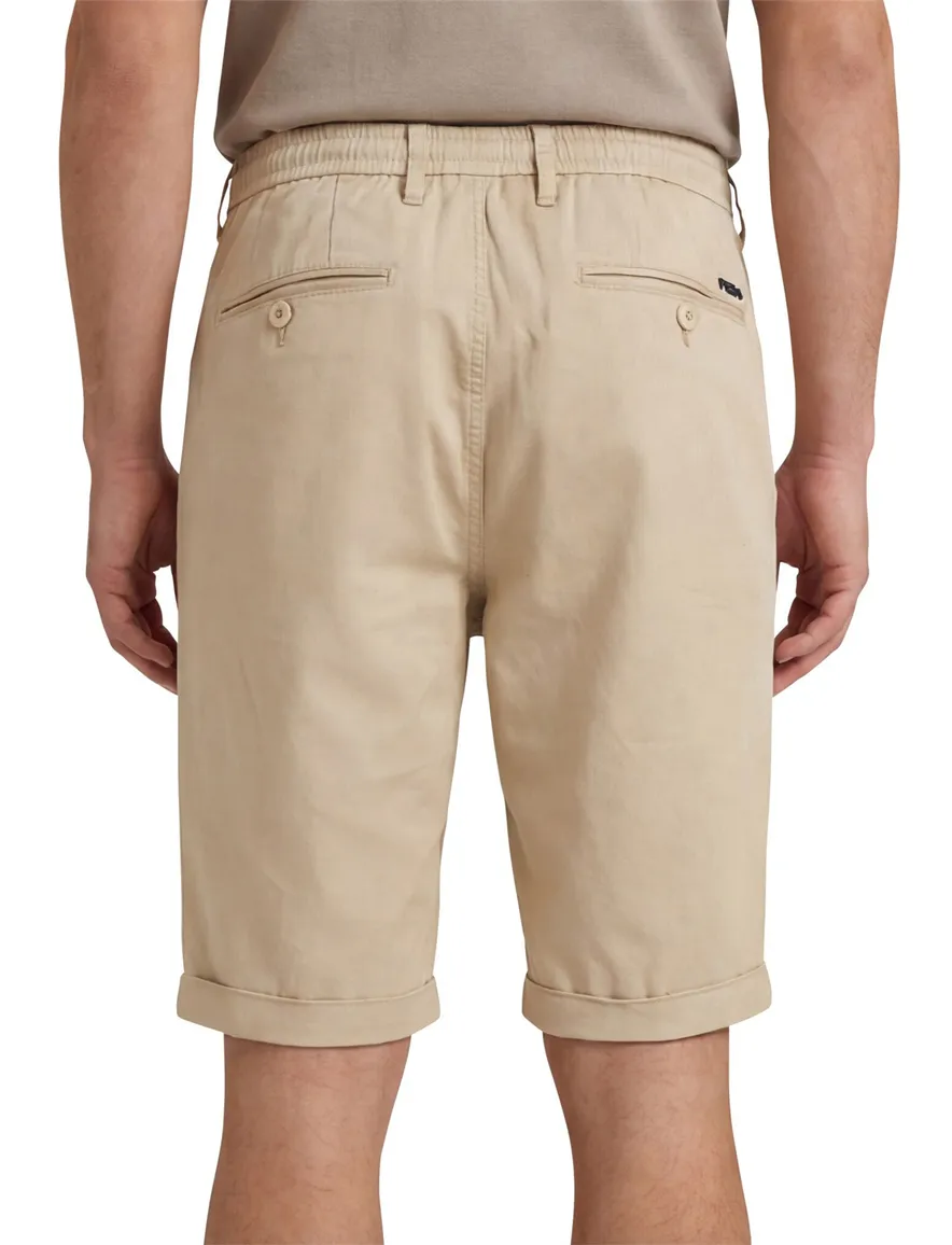 NZA bermuda bruin regular fit effen