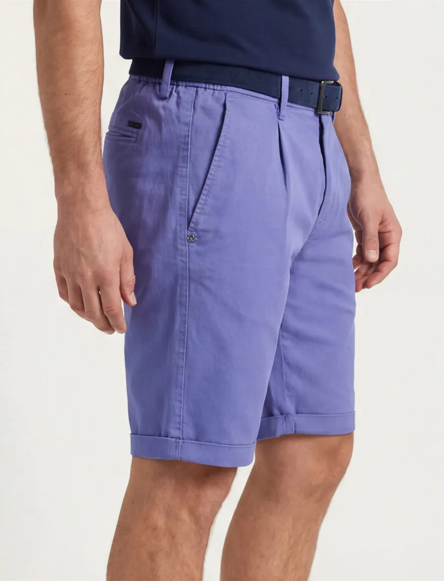 NZA bermuda chino blauw effen
