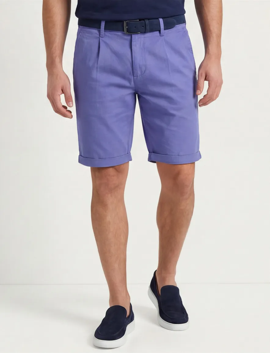 NZA bermuda chino blauw effen
