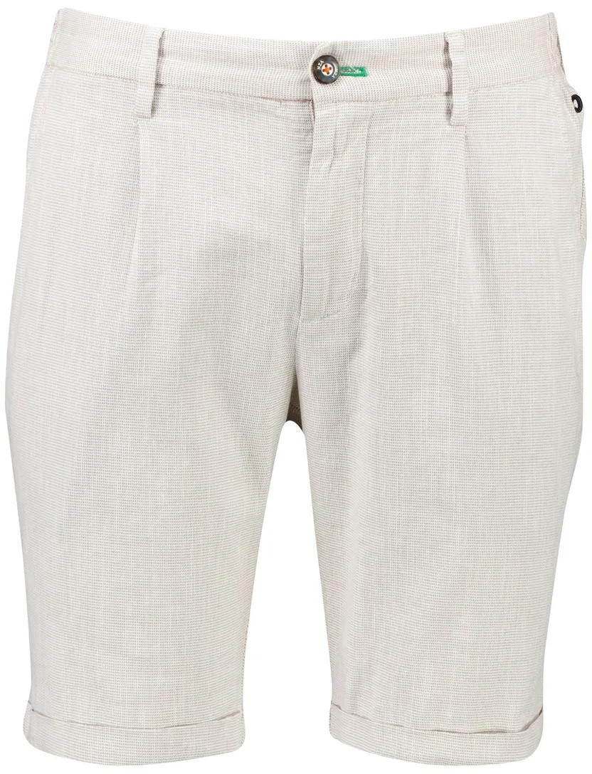 katoenen NZA goodwood korte broek beige gemeleerd
