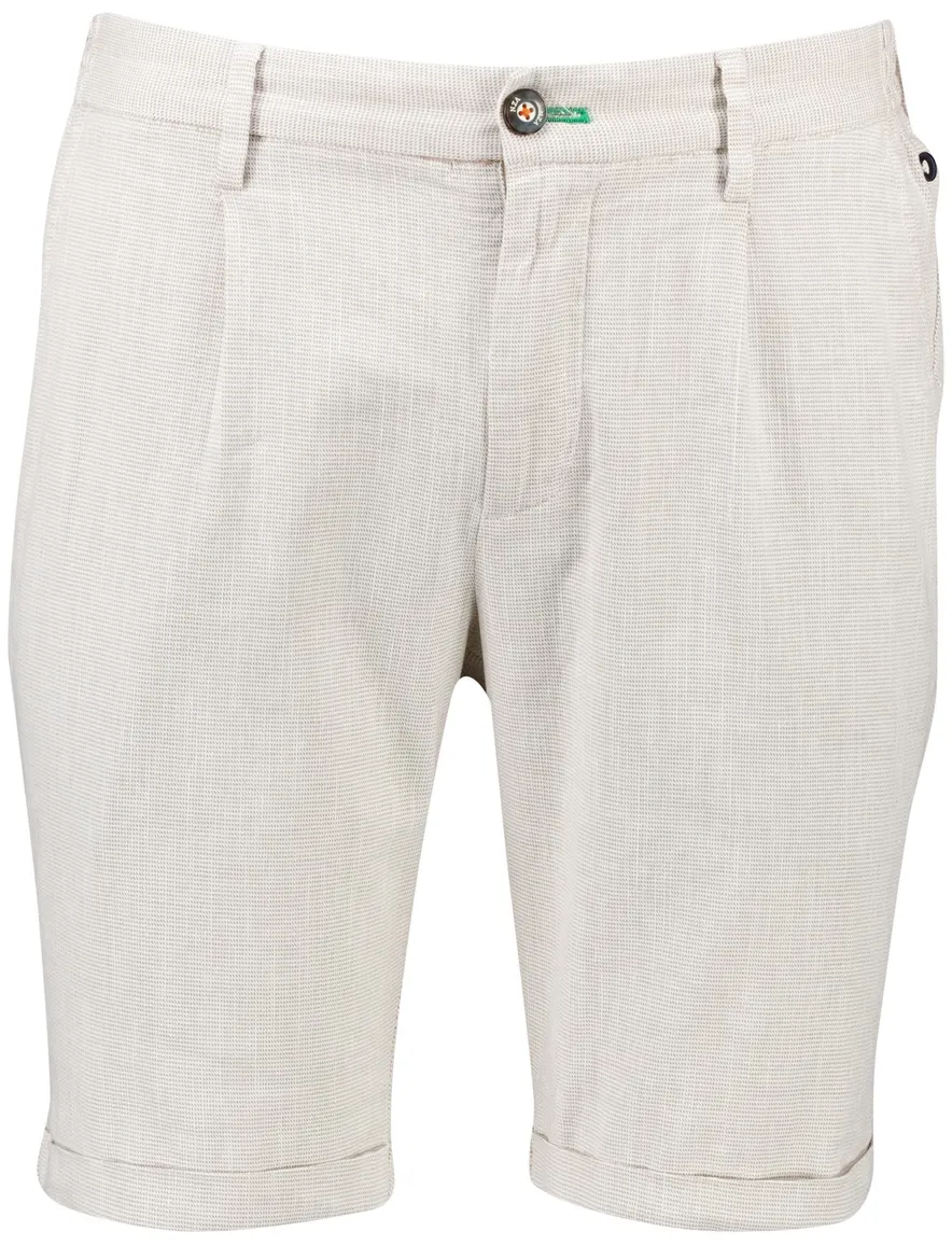 NZA goodwood korte broek beige effen normale fit katoen