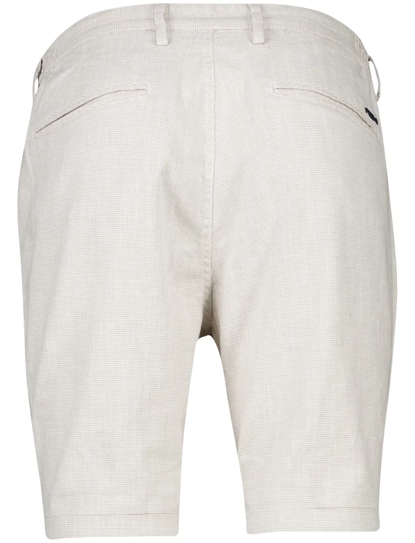 katoenen NZA goodwood korte broek beige gemeleerd