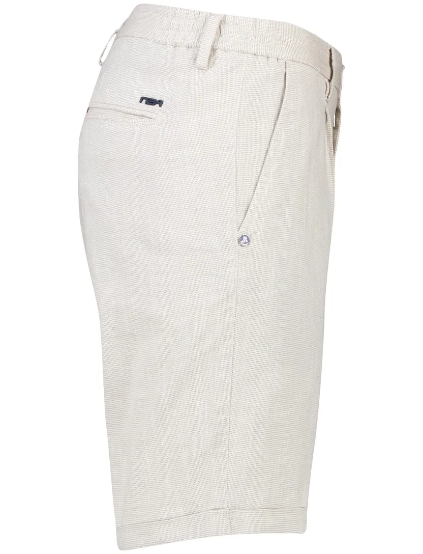 katoenen NZA goodwood korte broek beige gemeleerd