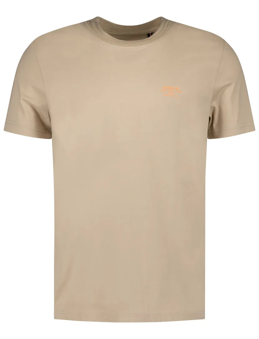 t-shirt New Zealand beige katoen