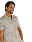 State of Art korte mouw polo beige blauw geprint