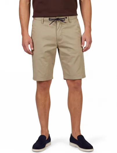 State of Art State of Art Bermuda khaki effen katoen