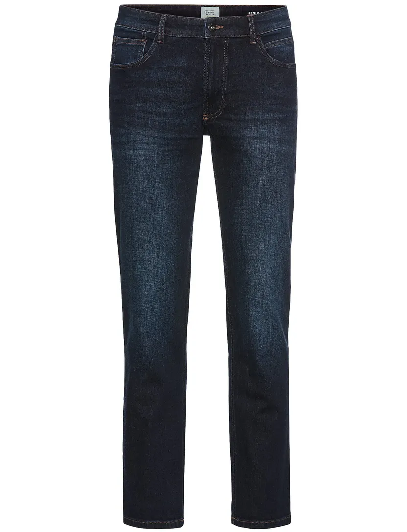 Pantalon Camel Active 5-pocket Big & Tall Donkerblauw denim