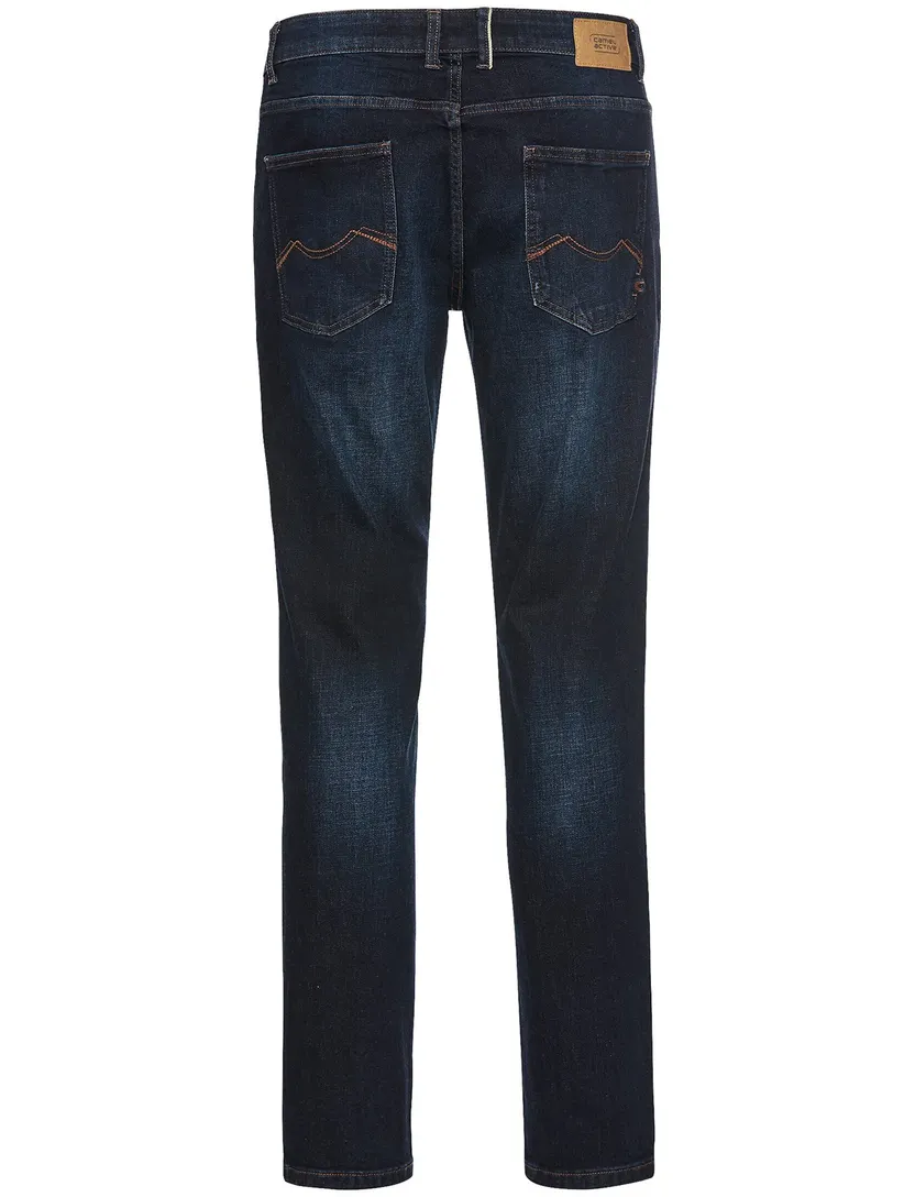 Pantalon Camel Active 5-pocket Big & Tall Donkerblauw denim