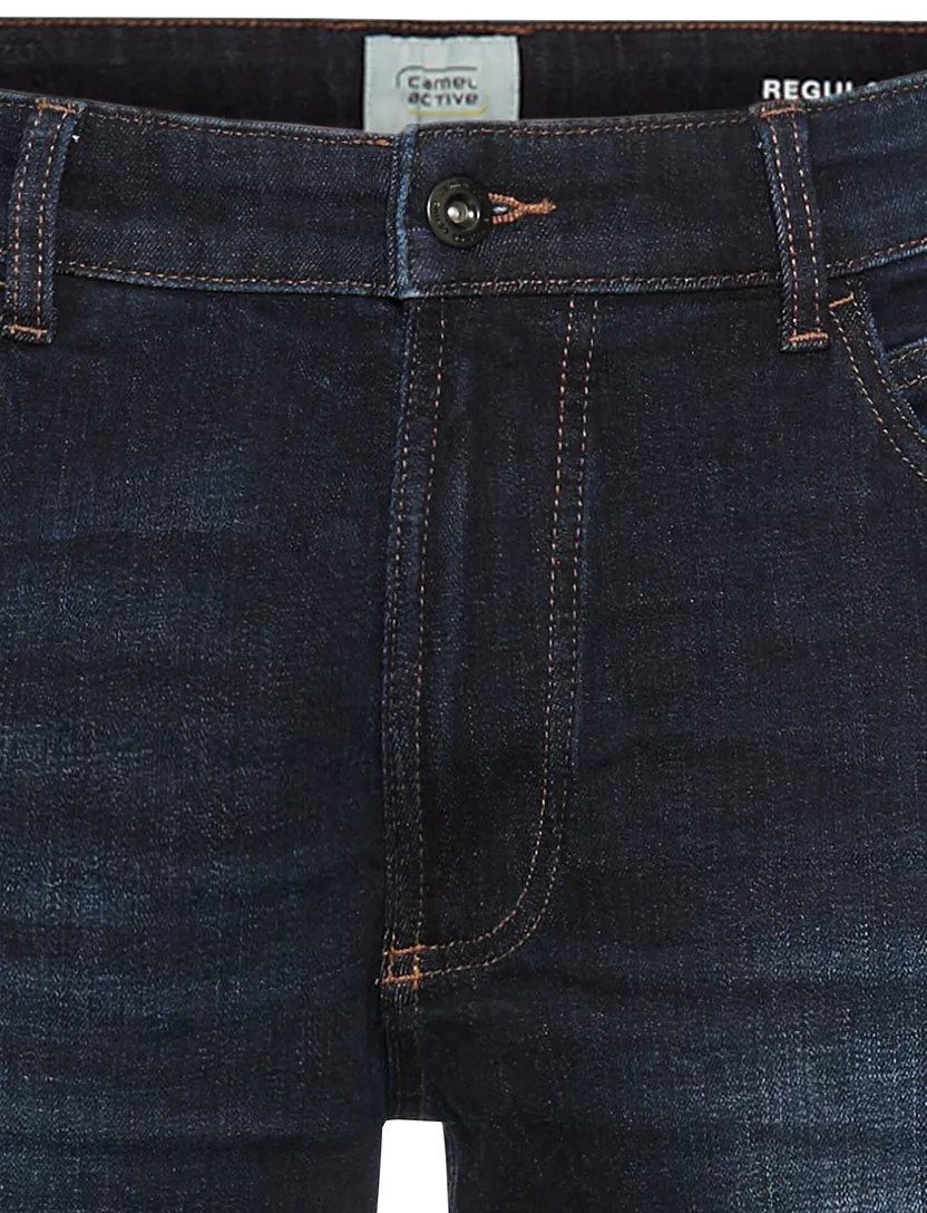 Pantalon Camel Active 5-pocket Big & Tall Donkerblauw denim