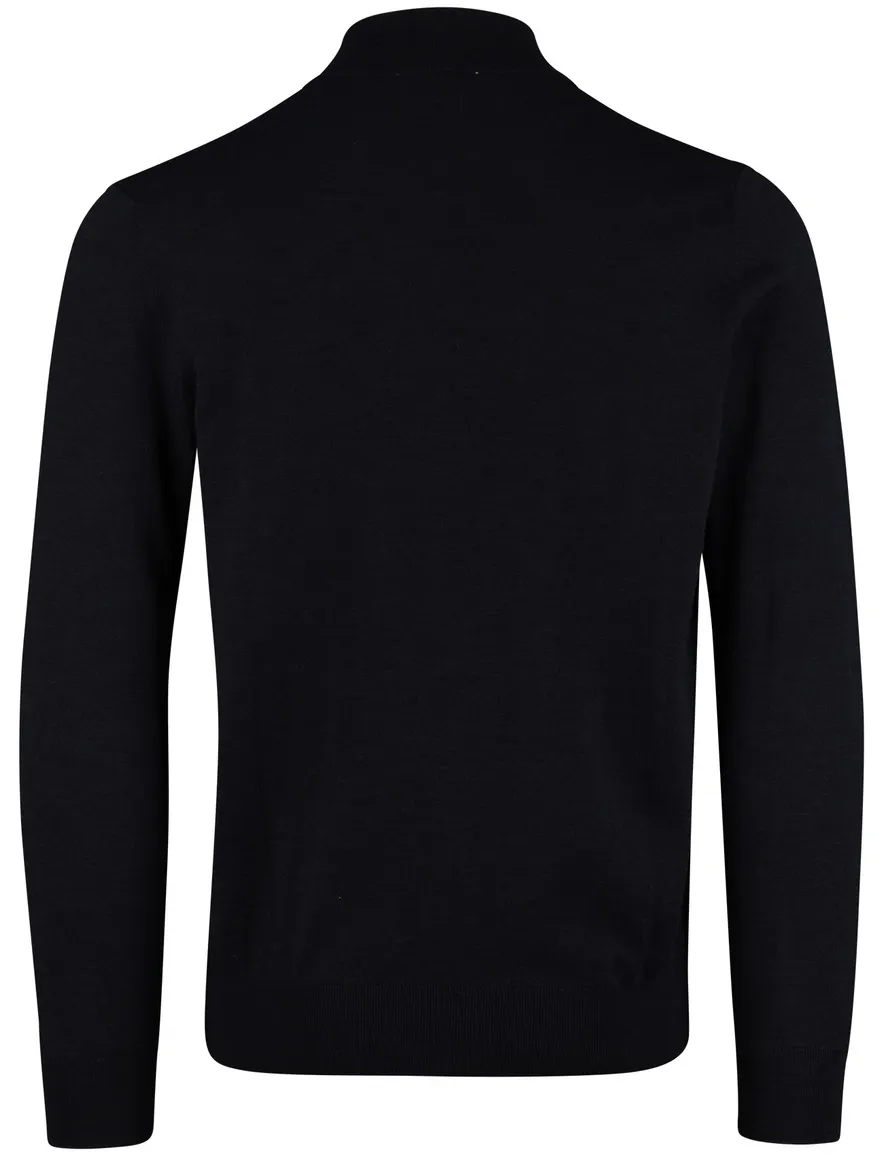 Thomas Maine Vest donkerblauw rits merinowol